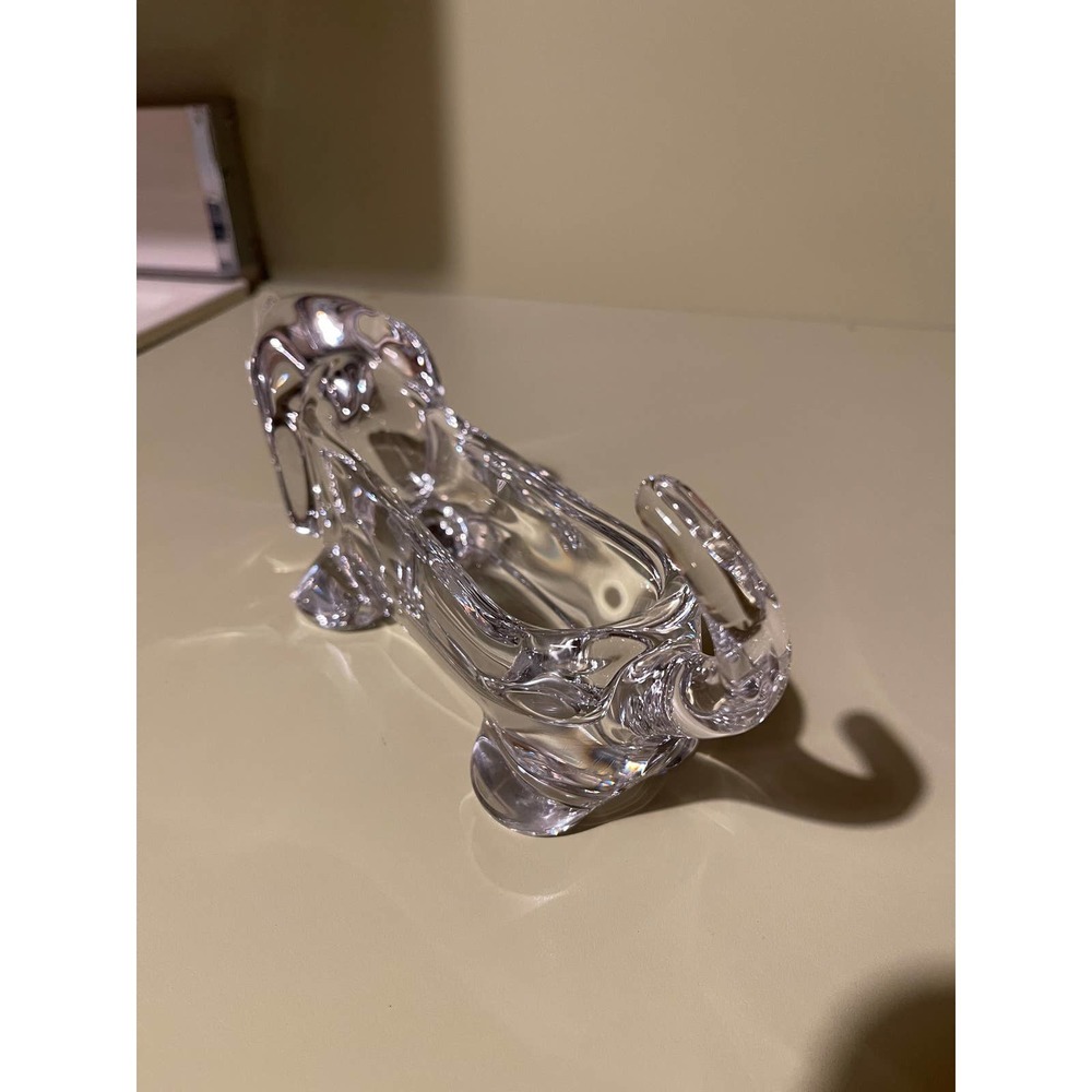 Vintage Art Lead Crystal Dachshund Dog Candy Dish - Picture 8 of 9